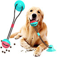 Ball Chew Toy Interactive Toy Slow Feeder Treat Ball Dog Pet Toy Elastic Plastic Metal Gift