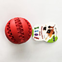 Ball Chew Toy Squeaking Toy Dog Cat Pet Toy 1pc Pet Friendly Elastic Hollowed Rubber Gift