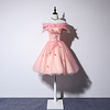 Ball Gown Elegant Floral Homecoming Cocktail Party Dress Off Shoulder Short Sleeve Knee Length Tulle with Pleats Appliques 2020