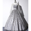Ball Gown Elegant Floral Quinceanera Formal Evening Dress Spaghetti Strap Sleeveless Floor Length Tulle with Pleats Appliques 2020