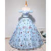 Ball Gown Elegant Floral Quinceanera Prom Dress Off Shoulder Short Sleeve Floor Length Tulle with Pleats Embroidery 2020 miniinthebox