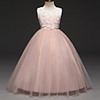 Ball Gown Floor Length Wedding / Party Flower Girl Dresses - Lace / Tulle Sleeveless Jewel Neck with Tiered