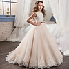 Ball Gown Floor Length Wedding / Party Flower Girl Dresses - Tulle Sleeveless Jewel Neck with Ruching