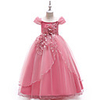 Ball Gown Floor Length Wedding / Party Flower Girl Dresses - Tulle Sleeveless Off Shoulder with Bow(s) / Solid / Tiered