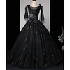 Ball Gown Glittering Floral Quinceanera Formal Evening Dress Illusion Neck Sleeveless Floor Length Tulle with Pleats Appliques 2020