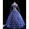 Ball Gown Glittering Floral Quinceanera Prom Dress Off Shoulder Short Sleeve Floor Length Tulle with Sequin Embroidery 2020 miniinthebox