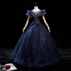 Ball Gown Glittering Luxurious Quinceanera Formal Evening Dress Illusion Neck Short Sleeve Floor Length Tulle with Sequin Appliques 2020 miniinthebox