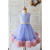 Ball Gown Knee Length Wedding / Birthday Flower Girl Dresses - Satin / Tulle Sleeveless Jewel Neck with Belt / Ruffles