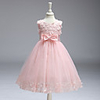 Ball Gown Knee Length Wedding / Party Flower Girl Dresses - Tulle Sleeveless Jewel Neck with Bow(s)