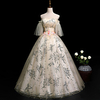 Ball Gown Luxurious Elegant Quinceanera Prom Dress Sweetheart Neckline Half Sleeve Floor Length Tulle with Pleats Embroidery 2020