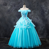 Ball Gown Luxurious Floral Quinceanera Prom Dress Off Shoulder Short Sleeve Floor Length Tulle with Lace Insert Embroidery 2020