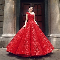Ball Gown Luxurious Sparkle Quinceanera Formal Evening Dress One Shoulder Sleeveless Floor Length Sequined with Pleats Sequin 2020 miniinthebox