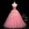 Ball Gown Peplum Floral Engagement Prom Dress Sweetheart Neckline Sleeveless Floor Length Tulle with Pleats Sequin Appliques 2020