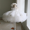 Ball Gown Short / Mini Wedding / Event / Party Flower Girl Dresses - POLY Sleeveless Jewel Neck with Appliques miniinthebox