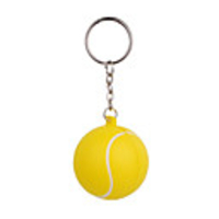 Ball Style Keychain with Soft Plastic Material-Yellow
