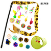 Ball Teaser Feather Toy Squeaking Toy Collapsible Cat Tunnel Tube Cat Kitten 20pcs Ball Pet Friendly Foldable Retractable Adorable Plastic Plush Gift Pet Toy Pet Play miniinthebox