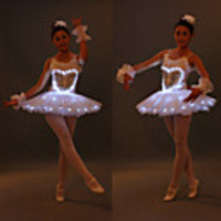 Ballet Dancer LED Layered Vacation Dress Tutu Bubble Skirt Under Skirt Women