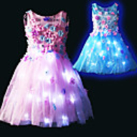 Ballet Dancer LED Layered Vacation Dress Tutu Bubble Skirt Under Skirt Women