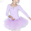 Ballet Leotard / Onesie Ruffles Splicing Training Long Sleeve Natural Cotton