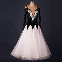 Ballroom Dance Dress Appliques Crystals / Rhinestones Women