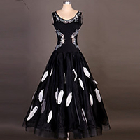 Ballroom Dance Dress Appliques Crystals / Rhinestones Women