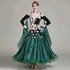 Ballroom Dance Dress Glitter Pleats Appliques Women