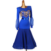 Ballroom Dance Dress Glitter Pleats Paillette Women