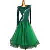 Ballroom Dance Dress Glitter Pleats Women
