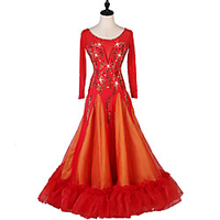 Ballroom Dance Dress Glitter Split Joint Women
