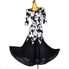Ballroom Dance Dress Pattern / Print Split Joint Women