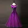 Ballroom Dance Dress Pleats Crystals / Rhinestones Women