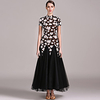 Ballroom Dance Dress Pleats Pattern / Print Split Joint Women
