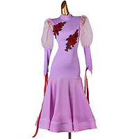 Ballroom Dance Dress Pleats Pattern / Print Women