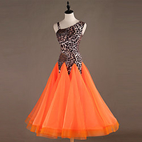 Ballroom Dance Dress Pleats Split Joint Women
