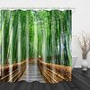 Bamboo Forest Trail Shower Curtains Hooks Modern Polyester New Design