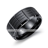 Band Ring AAA Cubic Zirconia Black Titanium Steel Classic Basic Vintage / Men