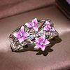 Band Ring AAA Cubic Zirconia Crossover Silver Brass Flower Cute 1pc 6 7 8 9 10 / Women