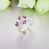 Band Ring AAA Cubic Zirconia Crossover Silver Brass Flower Unique Design Trendy 1pc 6 7 8 9 10 / Women