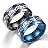 Band Ring Black Blue Stainless Steel Dragons Basic Vintage Fashion 1pc 6 7 8 9 10 / Women