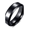 Band Ring Black Stainless Steel Titanium Steel Fashion 7 8 9 10 11 / Men