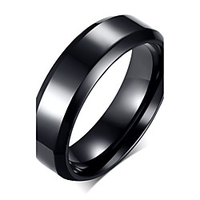 Band Ring Black Stainless Steel Titanium Steel Fashion 7 8 9 10 11 / Men