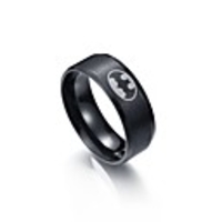 Band Ring Black Stainless Steel Tungsten Steel Metal Initial One-piece Suit 7 8 9 10 11 / Men