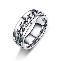 Band Ring Bottle Opening Black Gold Silver Stainless Steel Twist Circle Asian Classic 7 8 9 10 11 / Women