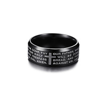 Band Ring Classic Black Gold Silver Tungsten Steel Cross Simple Classic Trendy 1pc 7 8 9 10 11 / Men