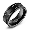 Band Ring Classic Black Titanium Steel Tungsten Steel Titanium Classic Theme Fashion Initial 8 9 10 11 12 / Men