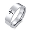 Band Ring Classic Silver Stainless Steel Cross Unique Design Classic Trendy 1pc 8 9 10 11 12 / Men