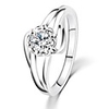 Band Ring Cubic Zirconia Silver Zircon Birthstones 6 7 8 / Women