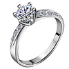 Band Ring Diamond Solitaire Silver Zircon Silver Plated Love Ladies Classic Bridal 5 6 7 8 9 / Women