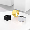 Band Ring Geometrical Black Gold Silver Stainless Steel Simple Fashion Oversized 1pc 7 8 9 10 11 / Men