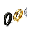Band Ring Golden Black Silver Titanium Steel Personalized / Men